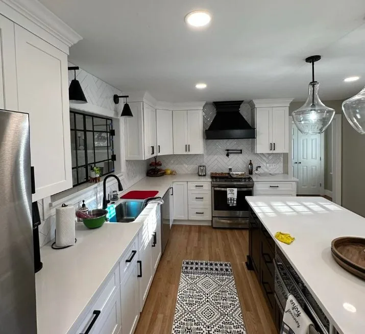 Kitchen remodel with energy-efficient appliances and lighting. Swift Run Renovations, Richmond, VA
